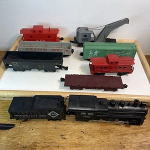 American Flyer 21165 Train set Locomotive Cars Crane Box Caboose - Picture 1 of 7