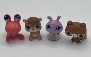 Littlest Pet Shop LPS Walkables Lot Snail Hermit Crab Chipmuck + New Batteries - Picture 1 of 4