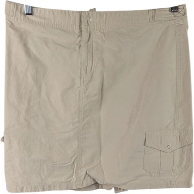 Horny 蟾蜍女式工装裙短 10 码米色卡其色口袋可调腰围 — 第 1/4 张图片