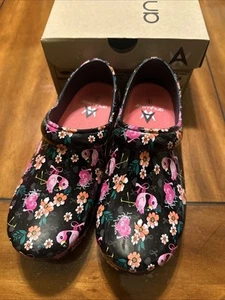Anywear SR Angel rutschfeste Damen Clogs Blumen Flammen Schuhe Größe WMNS/6 HERREN/4 - Bild 1 von 13