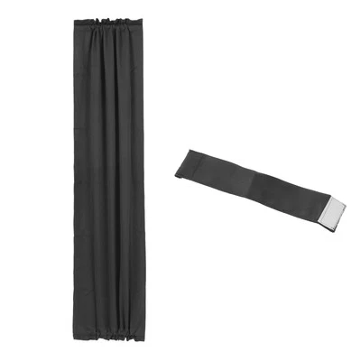 Blackout Door Curtain 25" x 72" French Window Door Curtain 1 Panel Black - Image 1 of 4