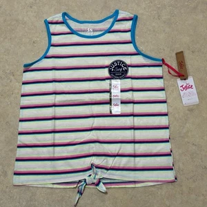 NWT ✅ Justice Girl’s Front Knot Sleeveless Tank Top Multi Color ✅ Size XL 16/18 - Picture 1 of 10