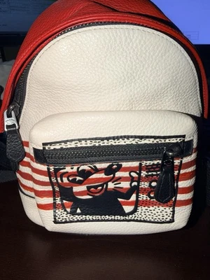 Coach Disney Mickey Mouse X Keith Haring Academy West Mochila Bolso Cartera Foto 1 de 4