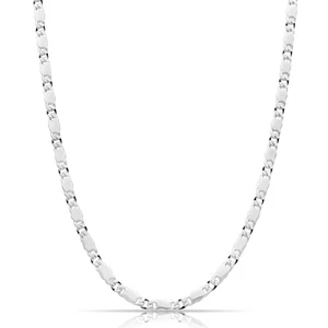 Collana piastra corazzata 4 mm argento sterling 925 massiccio collana timbro unisex - Foto 1 di 51
