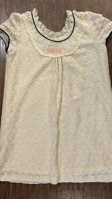 Cynthia Steffe Women's Dress Size 12 Lace Floral Satin Shift Off White - Image 1 of 4