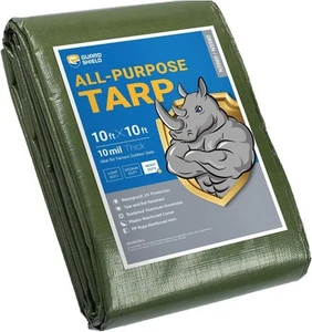 Heavy Duty Waterproof Tarp, 3.66 m x 6.10 m, Outdoor Poly Tarp Cover, UV Resis - Picture 1 of 8
