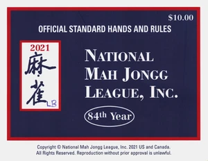 2021 National Mah Jongg Official Hands and Rules Card 84th Year Large Size - Bild 1 von 1