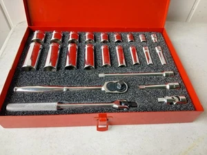 3/8 Zoll Antrieb 3/8 Zoll - 7/8 Zoll - 6-Punkt & Steckschlüssel & Antrieb Werkzeuge Set Williams USA WSB-23HFTB - Bild 1 von 9