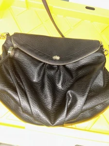 Rara borsa hobo Juicy Couture grande nera vintage primi anni 2000 in pelle  - Foto 1 di 10