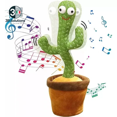 Cactus Ballerino Peluche Giocattolo Pupazzo Parlante Luminoso Canta Balla - Imagen 1 de 4