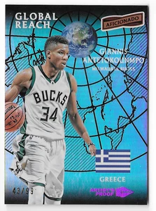 GIANNIS ANTETOKOUNMPO 2016 PANINI AFICIONADO GLOBAL REACH PROOF CARD #43/99! - Picture 1 of 1