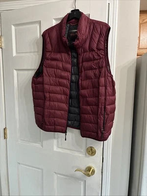 Hawke & Co Sport Mens Down Puffer Quilted Vest Performance XXL Maroon EUC - Image 1 of 4