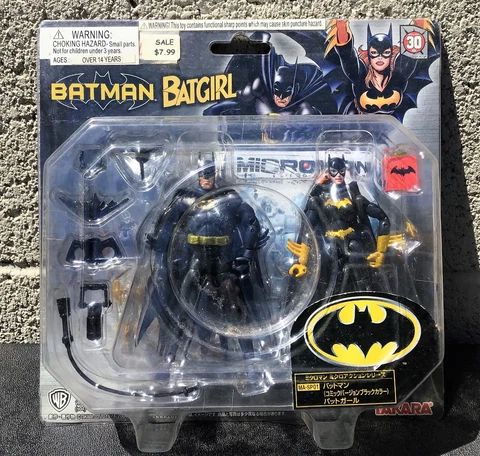 DC Comics Takara Microman Action Series Batman & Batgirl Figures New Cover
