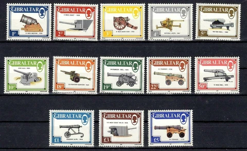 GIBRALTAR ~ 1987 - GUNS & ARTILLERY ISSUE ~ #508 - 520 ~ MNH Cover