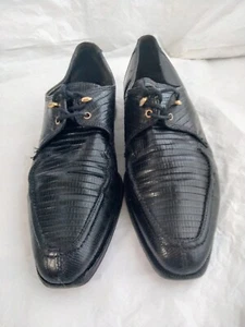 David Eden Original Lizard Schuhe Herren 8,5 schwarz Oxford - Bild 1 von 16
