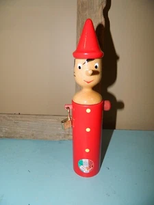 Vintage C2 Rainoldi Pinocchio Coin Bank Hand Painted Wood Made in Italy - Picture 1 of 4