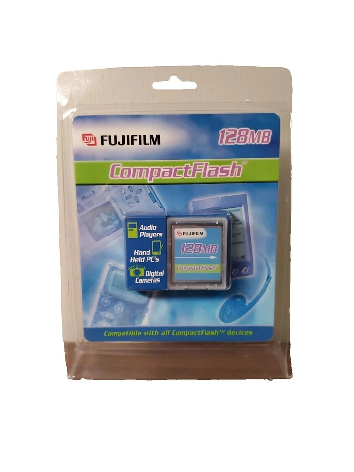 FujiFilm CompactFlash 128MB Memory Card for Audio Players & More! **NEW** - Image 1 of 4