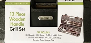 CUISINART - 13 Piece Wooden Handle Grill Set - Model CGS-W13 - FACTORY NEW! - Picture 1 of 5