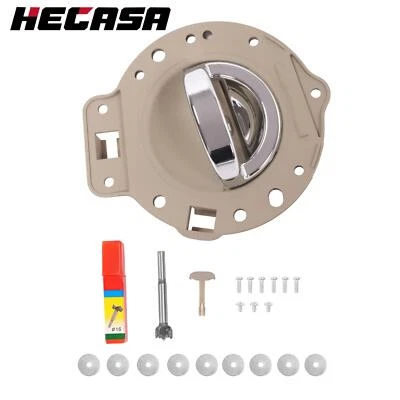 HECASA For 2006-2010 Jeep Commander Right Chrome Silver+Tan Inside Door Handle - Image 1 of 4