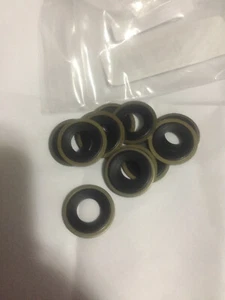 Junta de tapón de drenaje de aceite de goma metálica M12 * Se adapta a GM Chevy Cadillac 12 piezas - Imagen 1 de 2