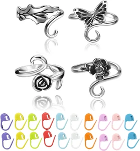 Crochet Ring for Fingure Adjustable Crochet Tension Ring Yarn Tension Rings Easy - Picture 1 of 6