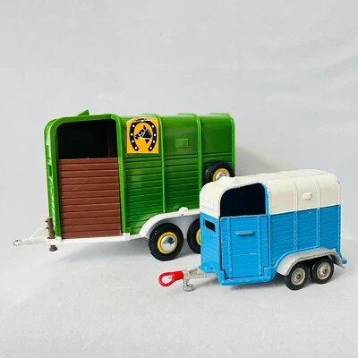 Beaufort Double Horse Trailers lot of 2:  Britains Limited 1:32 and Corgi 1:43 - Image 1 of 4