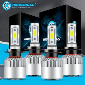 4x H7 LED Combo Headlight Bulbs High Low Beam 330000LM 6000K Super Bright White - Picture 1 of 14