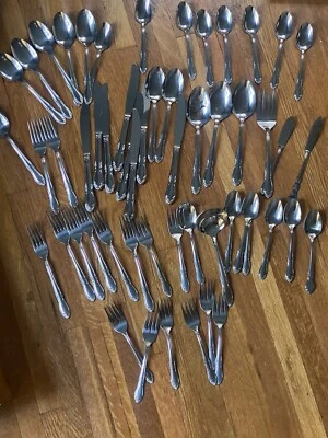 Oneida Custom Stainless  pattern flatware lot forks knives spoons dinner - Image 1 of 4