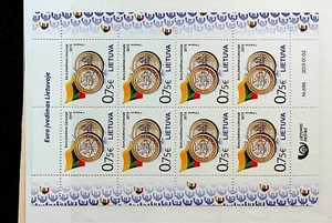 LITHUANIA Sc 1038 NH ISSUE OF 2015 - EURO COINS - (JS23) - Picture 1 of 1
