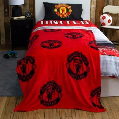 Manchester United f. C. Decke Football Superweich Vlies Groß Überwurf Offiziell - Bild 1 von 4