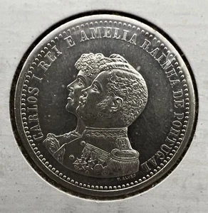 1898 Portugal 500 Reis Silver 400th Anniversary Discovery of India - Picture 1 of 10
