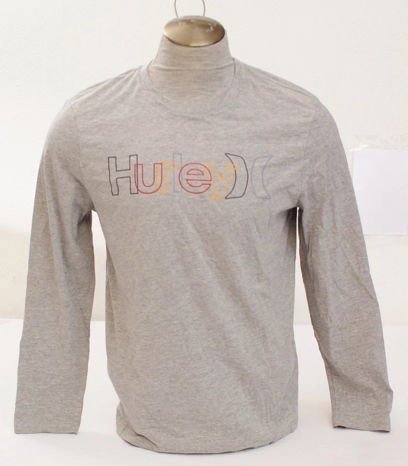 mens hurley surfer LS t-shirt M spread love gray