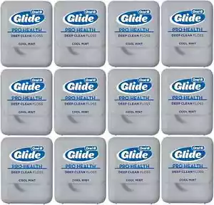 Glide Deep Clean Zahnseide Cool Mint 43,70 Yards 12er-Pack KOSTENLOSER VERSAND NUR USA - Bild 1 von 3