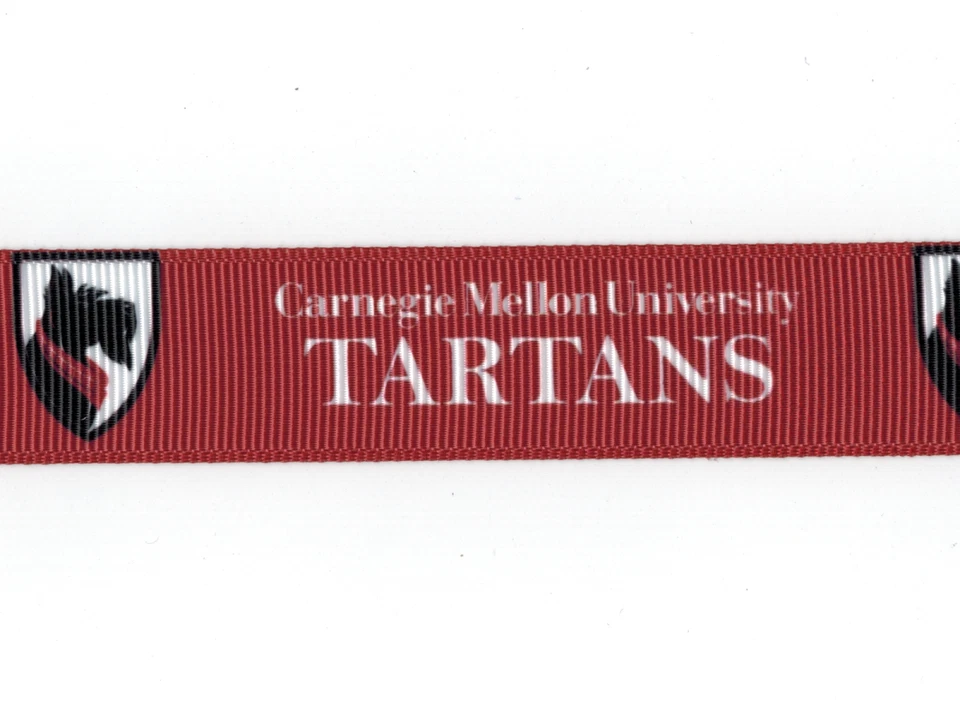 Carnegie Mellon University Tartans CMU 7/8" GROSGRAIN RIBBON SHIP FROM USA - Image 1 of 1