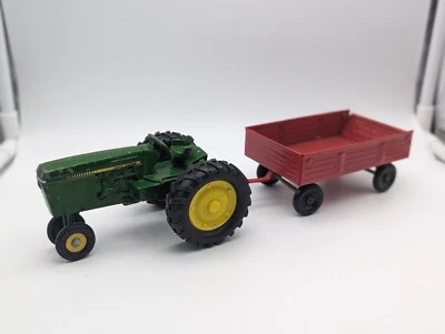De colección Ertl John Deere Verde Tractor Vagón Rojo Metal Fundido Granja EE. UU. Foto 1 de 4