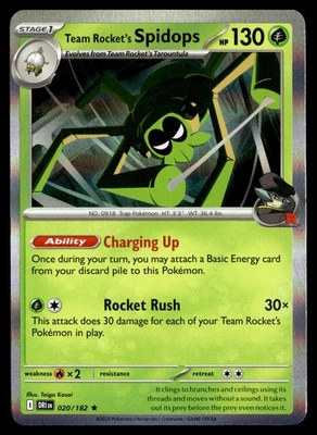 TEAM ROCKET'S SPIDOPS 020/182 RARE DESTINED RIVALS POKEMON - Image 1 of 4