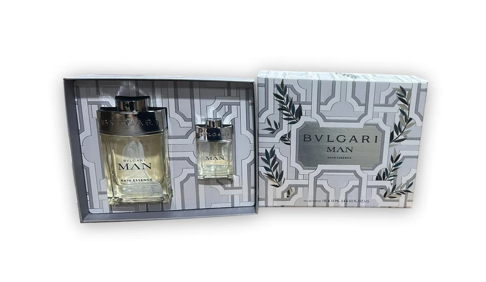 Bvlgari Man Rain Essence 3,4 OZ eau de parfum spray colonia para hombres + juego de eau de parfum de 0,5 OZ NUEVO EN CAJA Foto 1 de 1