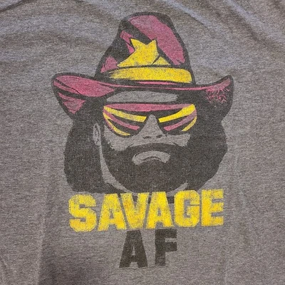 Macho Man Randy Savage AF T-Shirt XL Extra Large WWE WCW WWF Macho King Slim Jim - Image 1 of 4