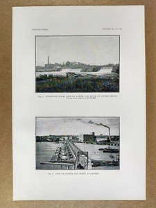 Fox River Dams at Little Chute & De Pere Wisconsin 1908 Fotoplattenseite - Bild 1 von 1