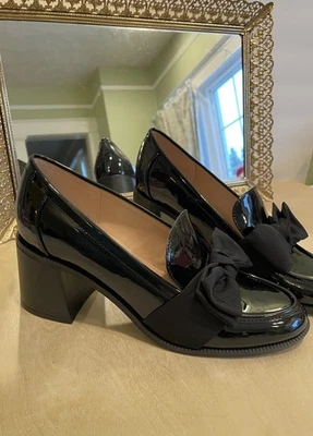 Bandolino Korrar Mujer Sin Cordones Talla 7.5 Negro Charol Tacón Lazos Foto 1 de 4