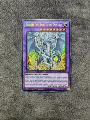 YUGIOH!  Albion the Sanctifire Dragon Secret  Rare CYAC-EN035 1st - Image 1 of 2