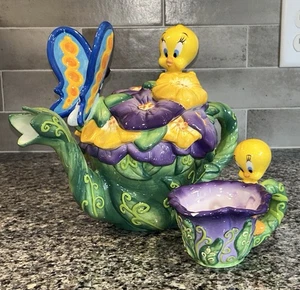 Warner Bros Enchanted Garden Tweety Deko Teekanne und Teetasse Set *lesen* - Bild 1 von 23