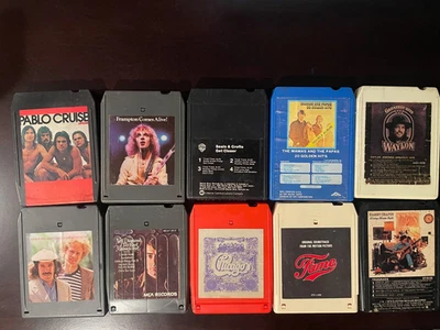 Lot of 10  8-Track  Various Artists Genres Soft & Pop Rock Chicago/Frampton ++++ - Image 1 of 4