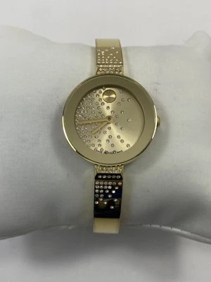 Movado Bold Bangle Crystal Quartz Gold Tone Stainless Steel Ladies Watch 3600926 - Image 1 of 4