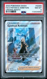 Cynthia's Ambition GG60 PSA 8 Near Mint-mint - Crown Zenith - Pokemon - Picture 1 of 2