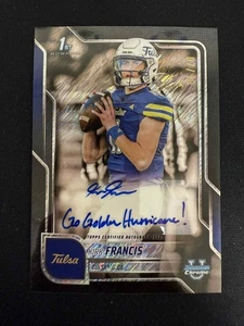 KIRK FRANCIS 2025 BOWMAN CHROME BLACK SHIMMER AUTO /10 W/ INSCRIPTION 1/1 - Picture 1 of 2