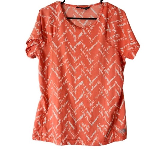 T-shirt maglione manica corta The North Face arancione bianco chevron XL