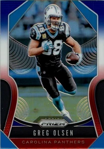 2019 Panini Prizm Prizms Red White and Blue #176 Greg Olsen - FB - Picture 1 of 2