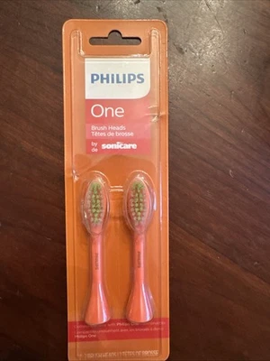 NUEVO Cabezales de cepillo Philips One by Sonicare 2pk - Coral Foto 1 de 4