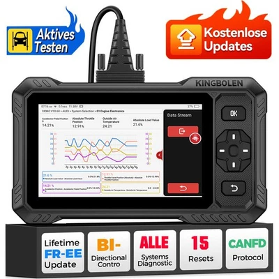 KINGBOLEN S6 ELITE OBD2 Diagnosegerät Auto Scanner ALLE SYSTEM 15 Reset CANFD - Bild 1 von 4
